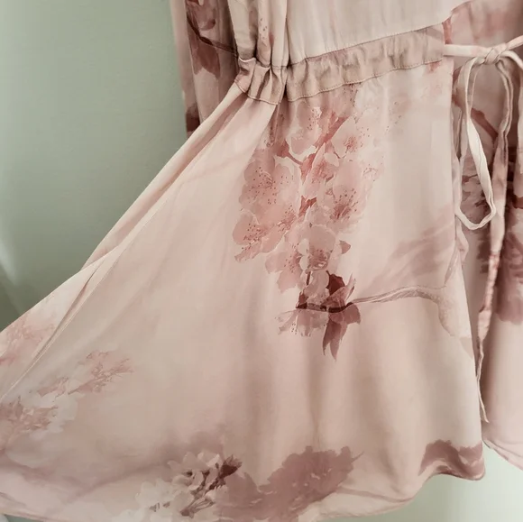 All Saints Cassandra Ume Petal Pink Dress Long Sleeve Size 4 - Picture 11 of 16